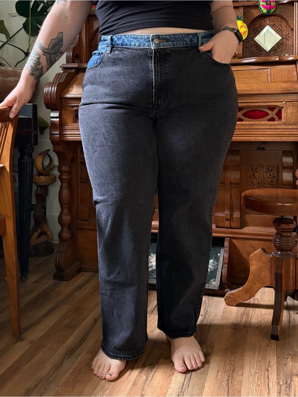 Abercrombie & Fitch 90s high rise straight curve love jeans